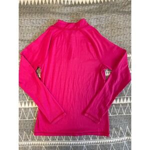 REI Kids Pink Long Sleeve Quarter Zip‎ Base Layer Ski Snow Top Size 10/12